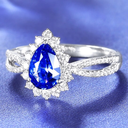 14k Gold 1.43 Ctw Natural Sapphire & Diamond Ring - 2