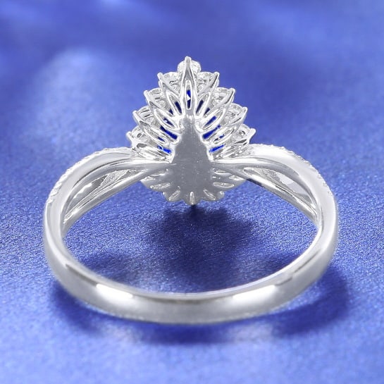 14k Gold 1.43 Ctw Natural Sapphire & Diamond Ring - 4