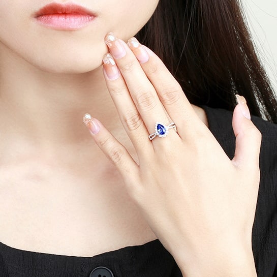 14k Gold 1.43 Ctw Natural Sapphire & Diamond Ring - 5