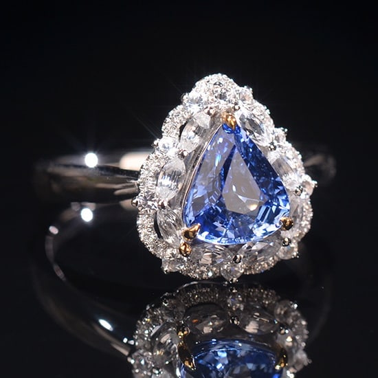 14k Gold 2.08 Ctw Natural Sapphire & Diamond Ring - 2