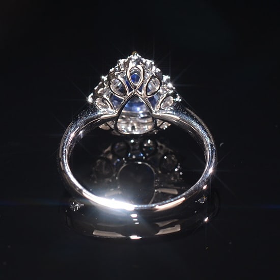 14k Gold 2.08 Ctw Natural Sapphire & Diamond Ring - 4