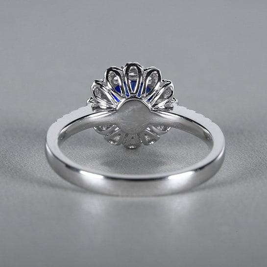 14k Gold 1.52 Ctw Natural Sapphire & Diamond Ring - 4