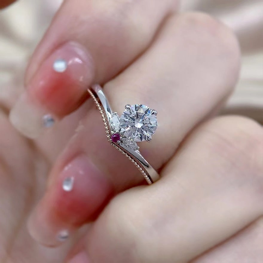 Gia Certified 14k Gold 0.6 Ct Natural E Vs2 3ex Round Diamond Ring - 3