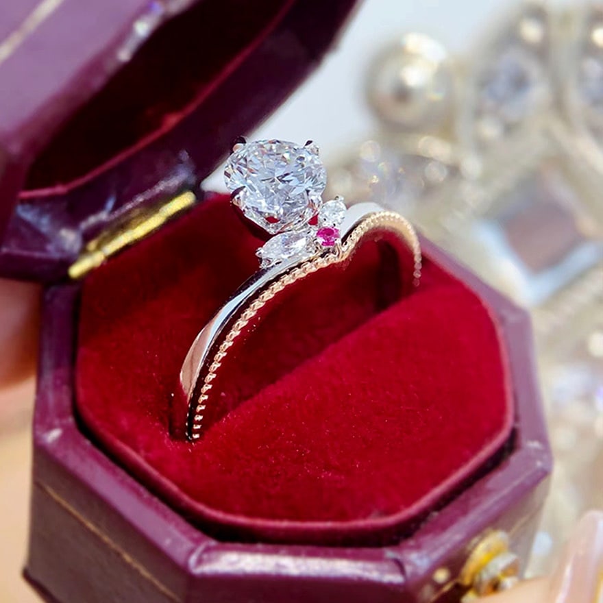 Gia Certified 14k Gold 0.6 Ct Natural E Vs2 3ex Round Diamond Ring - 4