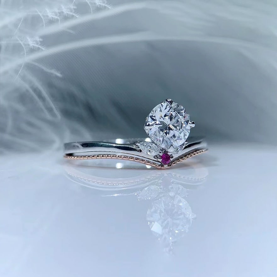 Gia Certified 14k Gold 0.6 Ct Natural E Vs2 3ex Round Diamond Ring - 6