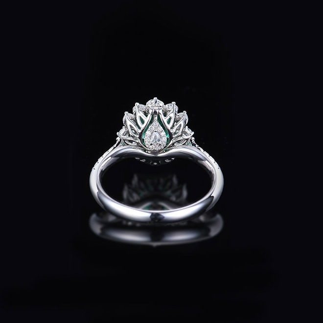 14k Gold 1.86 Ctw Vivid Green Natural Emerald & Diamond Ring/pendant( Without Chain ) - 4