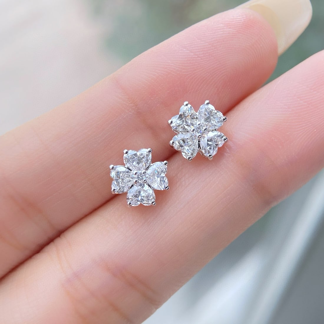14k Gold 1.54 Ct Natural H Diamond Earrings - 3