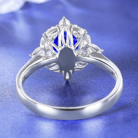 14k Gold 2.41 Ctw Natural Sapphire & Diamond Ring - 3
