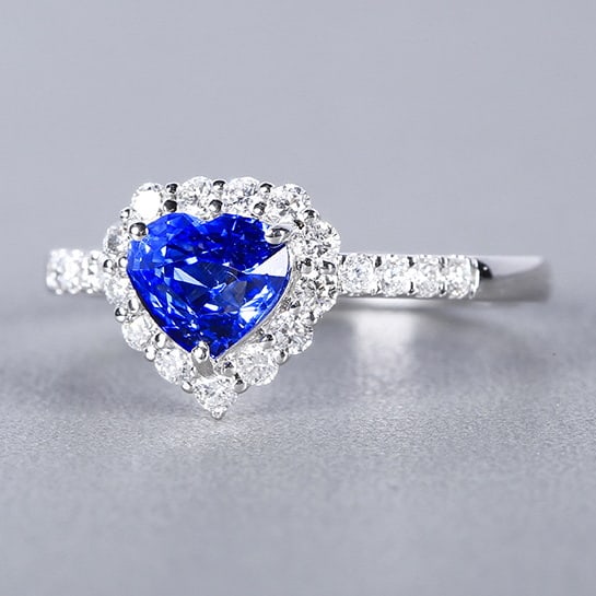 14k Gold 1.42 Ctw Natural Sapphire & Diamond Ring - 2
