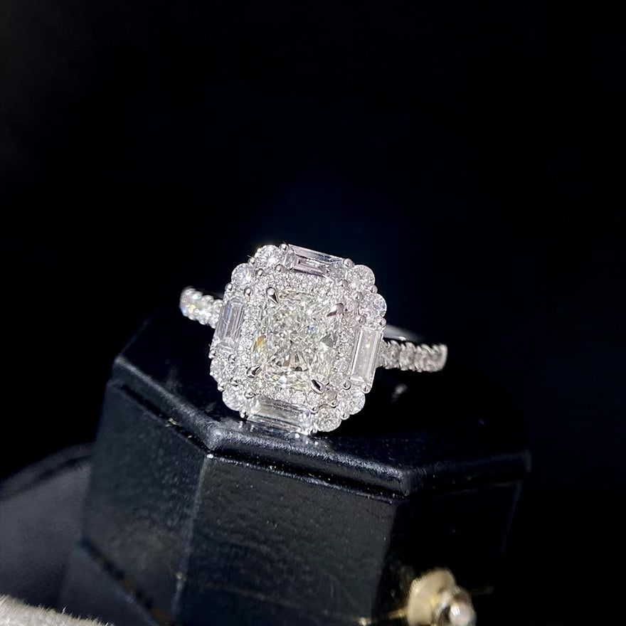 Gia Certified 14k Gold 1 Ct Natural H Vs2 Cushion Diamond Ring - 3