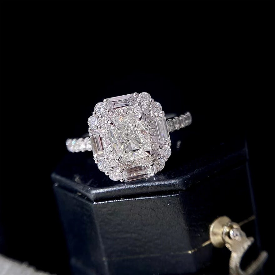Gia Certified 14k Gold 1 Ct Natural H Vs2 Cushion Diamond Ring - 4