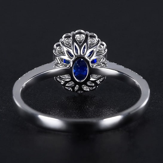 14k Gold 1.91 Ctw Natural Sapphire & Diamond Ring - 3