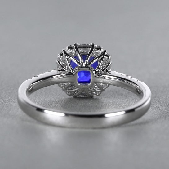 14k Gold 1.45 Ctw Natural Sapphire & Diamond Ring - 3