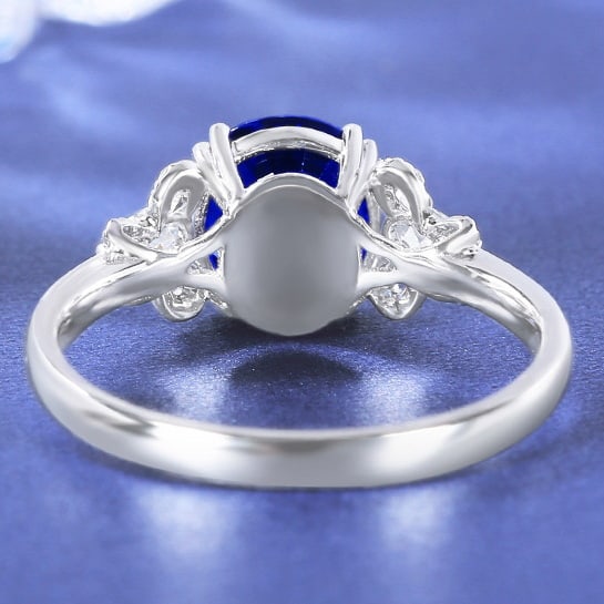 14k Gold 2.15 Ctw Natural Sapphire & Diamond Ring - 4