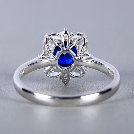 14k Gold 1.33 Ctw Natural Sapphire & Diamond Ring - 2