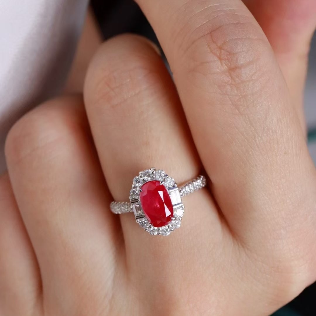 14k Gold 1.96 Ctw Natural Ruby & Diamond Ring - 2