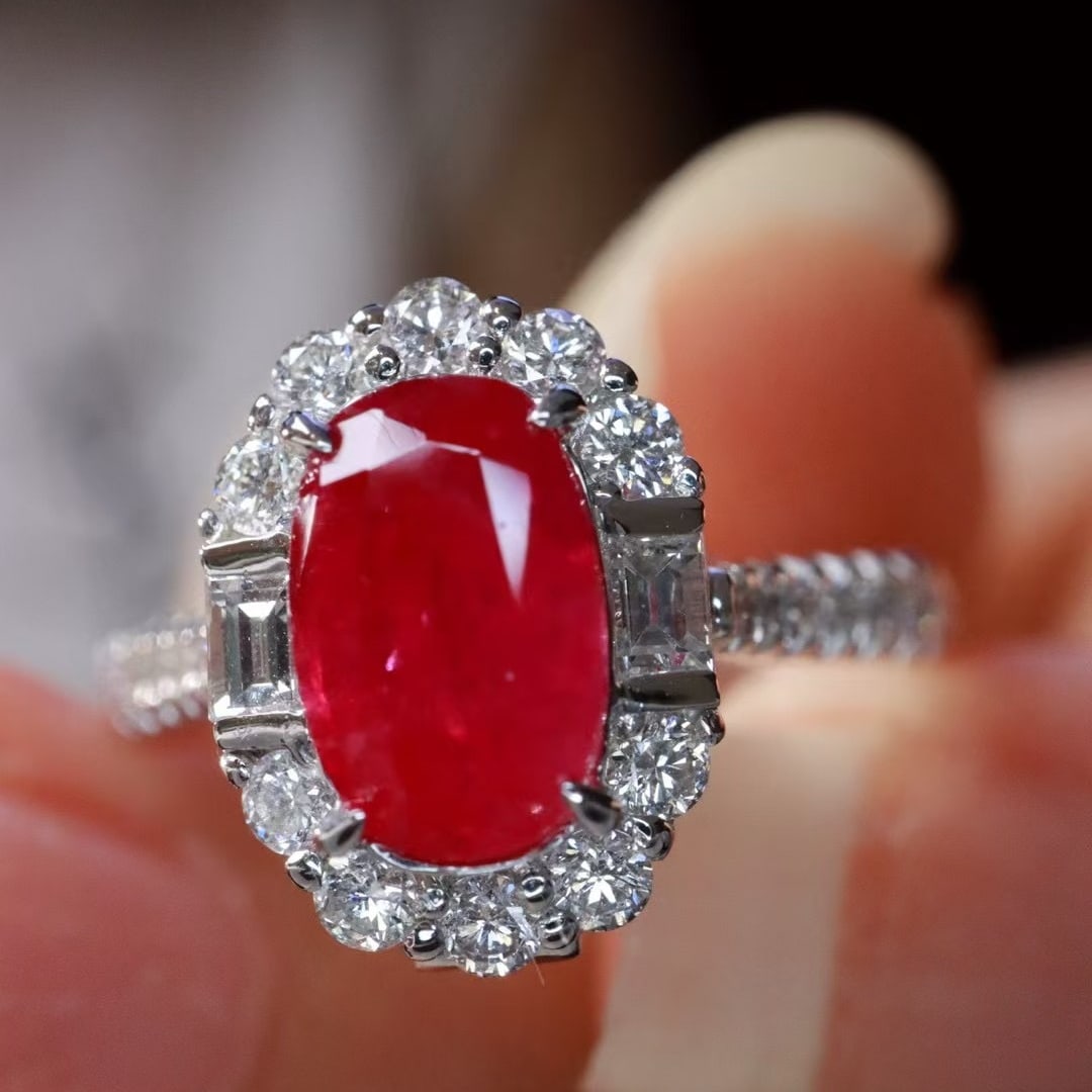 14k Gold 1.96 Ctw Natural Ruby & Diamond Ring - 3