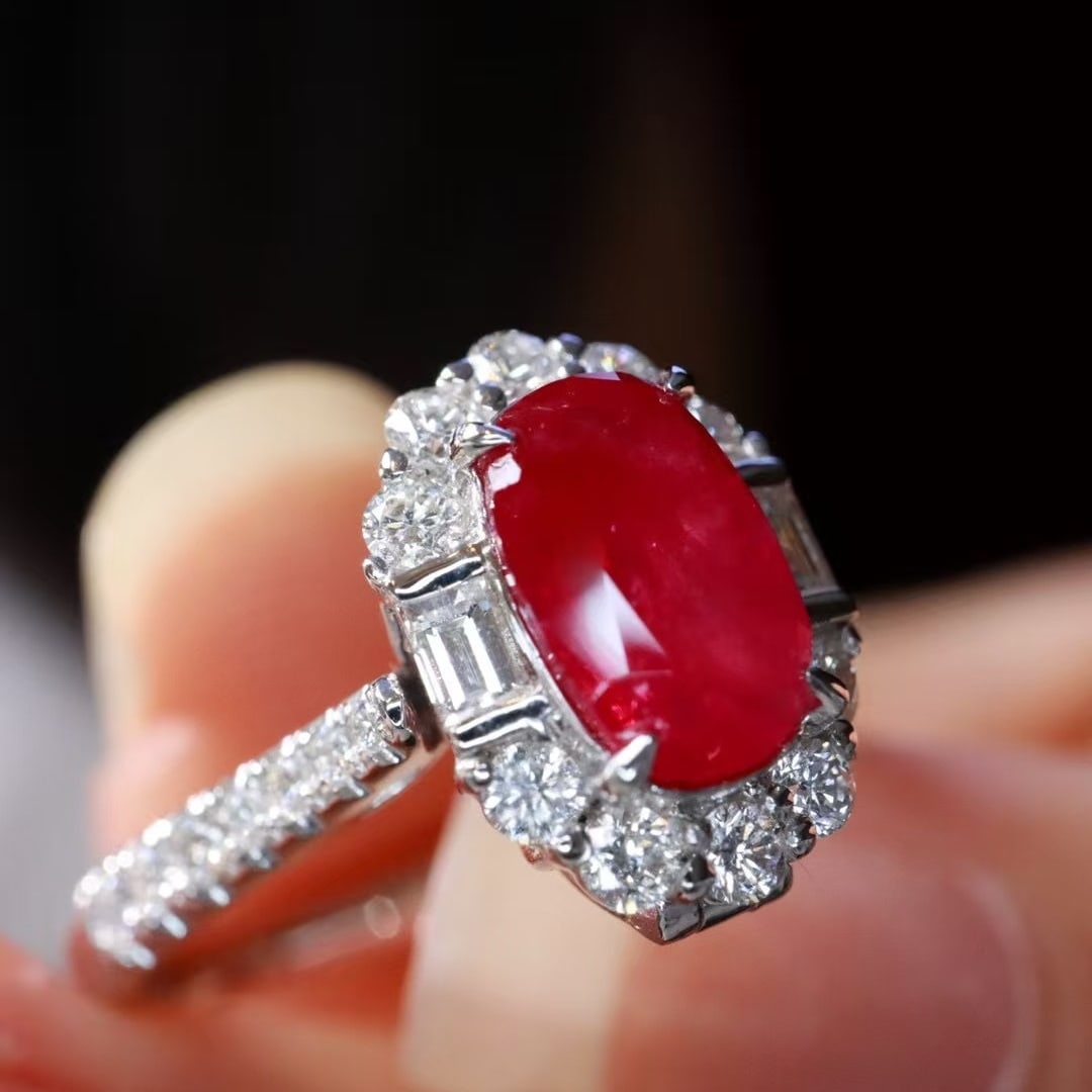 14k Gold 1.96 Ctw Natural Ruby & Diamond Ring - 4