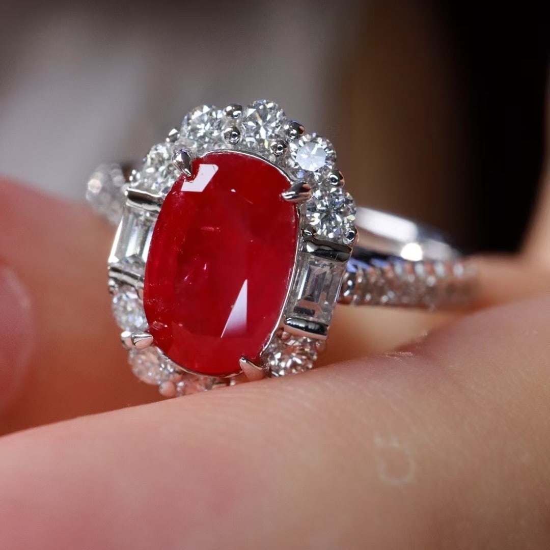 14k Gold 1.96 Ctw Natural Ruby & Diamond Ring - 6