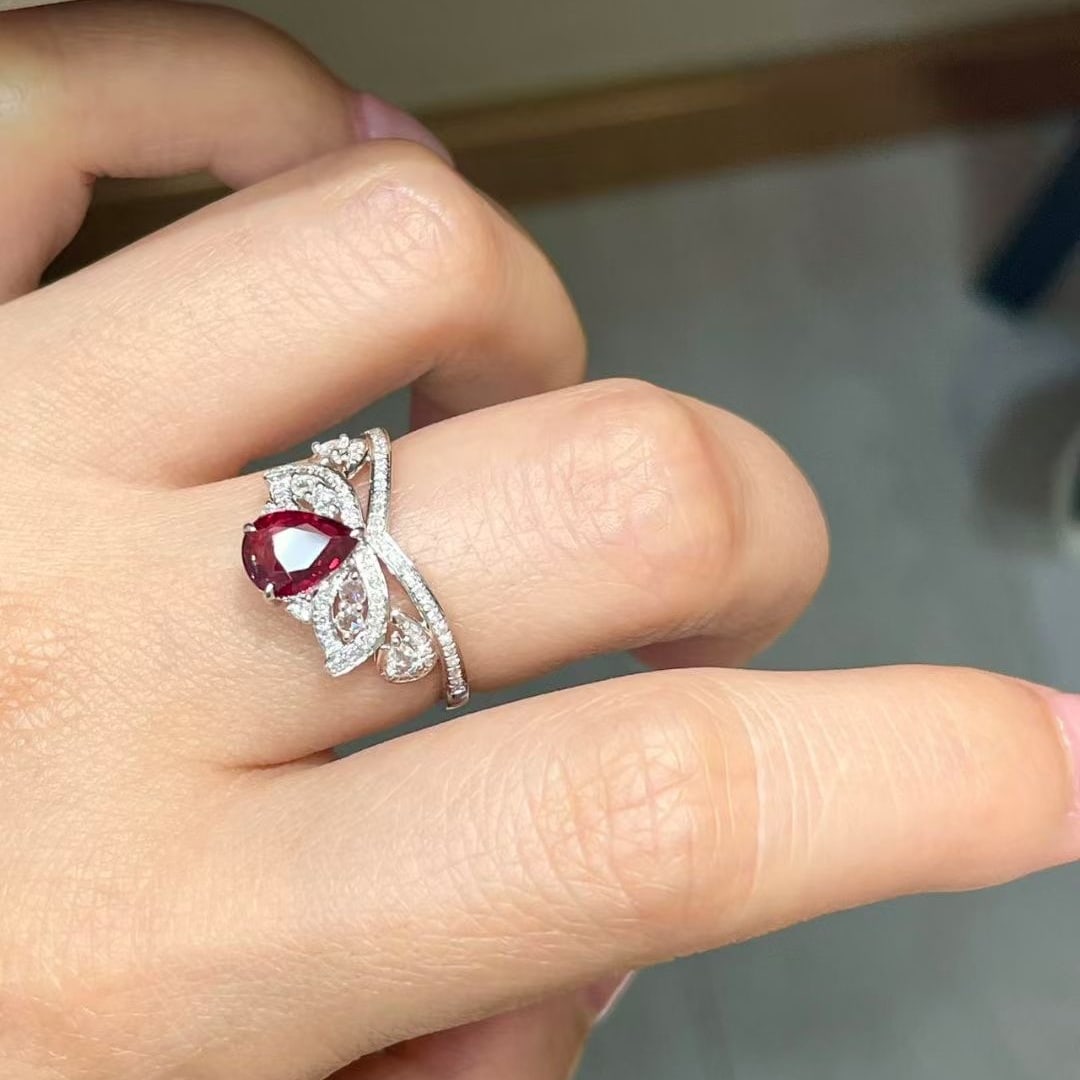 14k Gold 1.42 Ctw Natural Ruby & Diamond Ring - 3