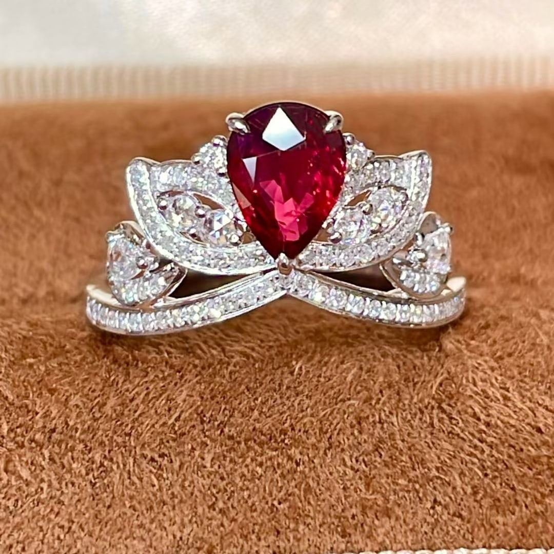 14k Gold 1.42 Ctw Natural Ruby & Diamond Ring - 5