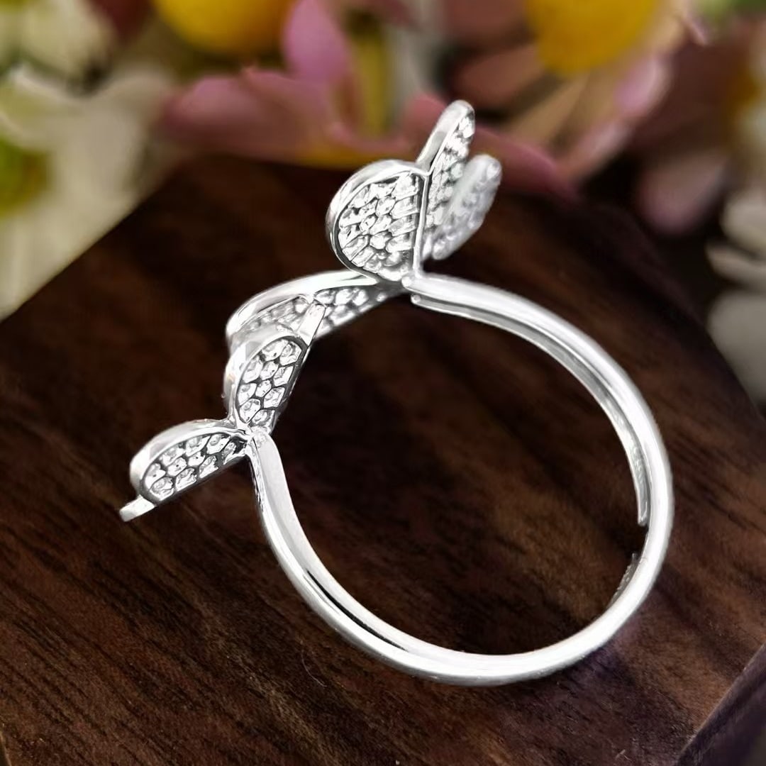 14k Gold 0.9 Ct Natural H Diamond Ring - 4