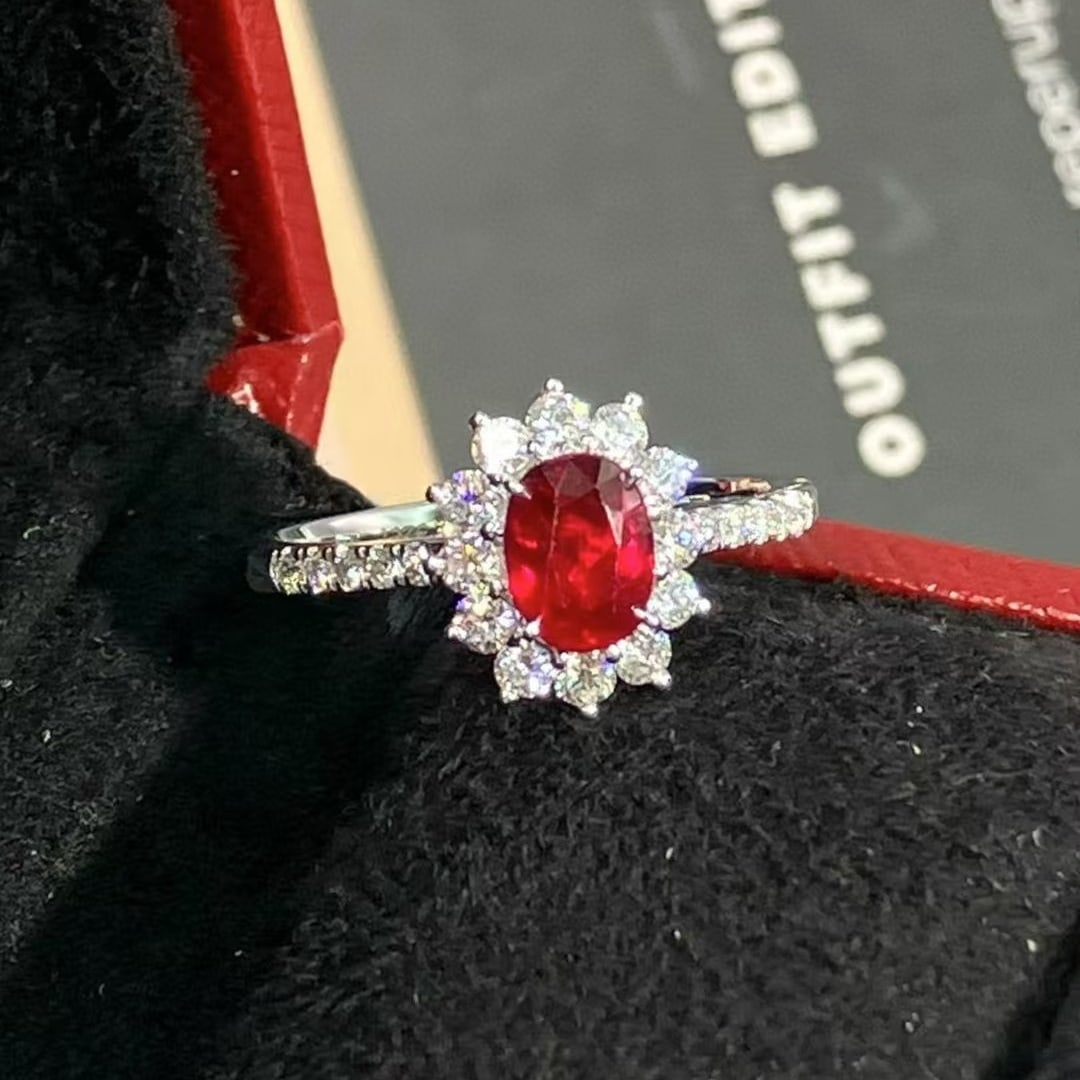 14k Gold 1.54 Ctw Natural Ruby & Diamond Ring (1 of 4)