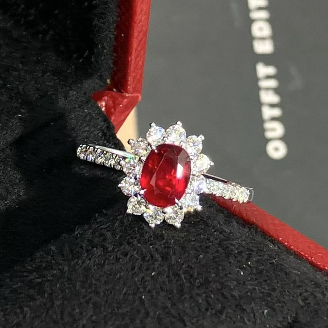 14k Gold 1.54 Ctw Natural Ruby & Diamond Ring - 2