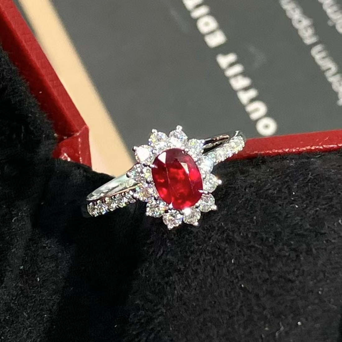 14k Gold 1.54 Ctw Natural Ruby & Diamond Ring - 3