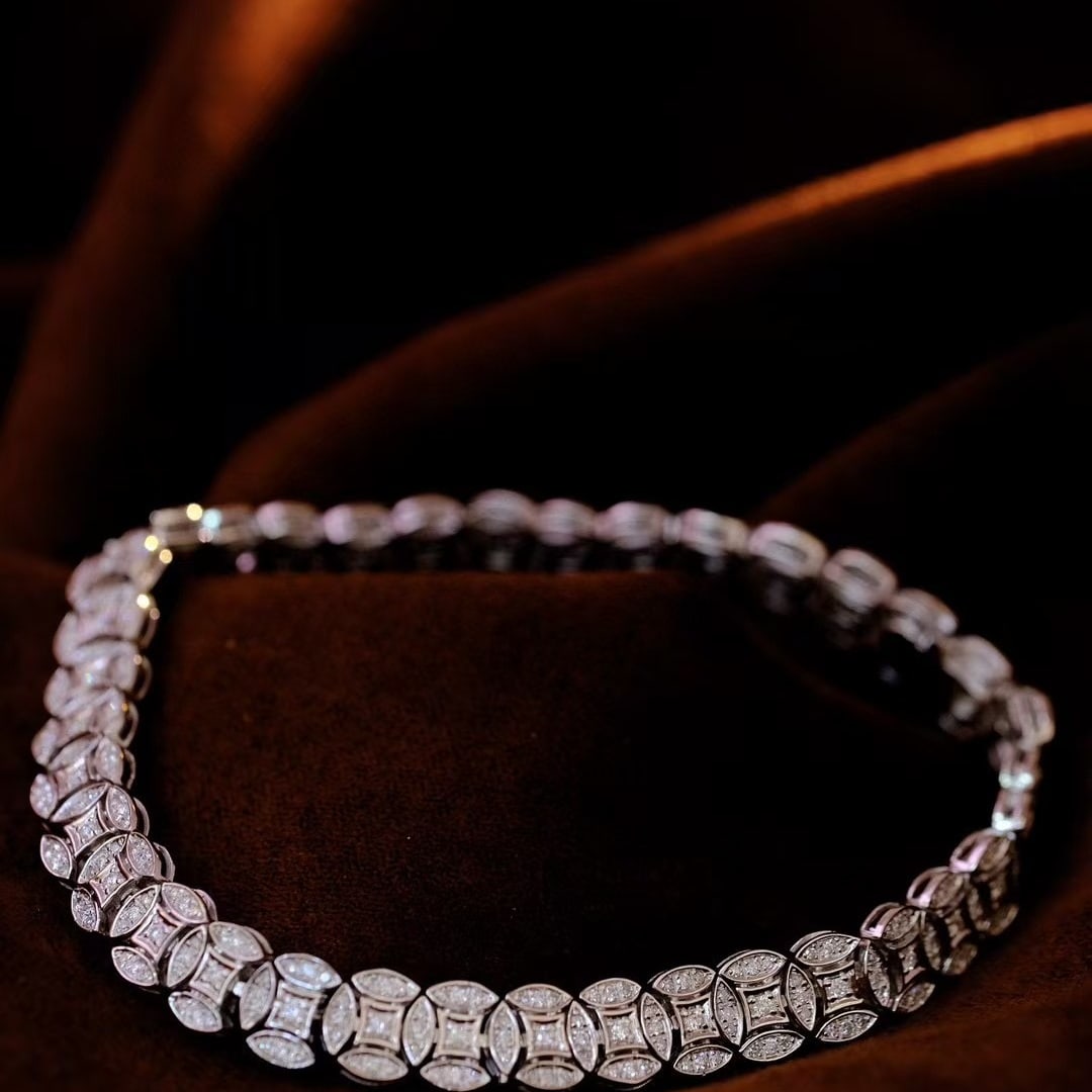 14k Gold 1.8 Ct Natural H Diamond Bracelet - 4