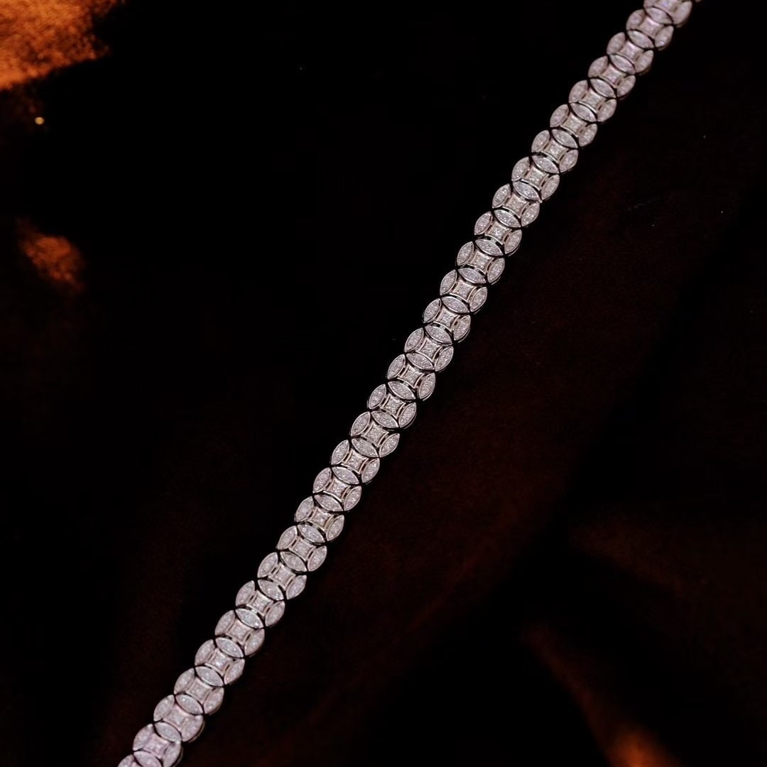 14k Gold 1.8 Ct Natural H Diamond Bracelet - 6