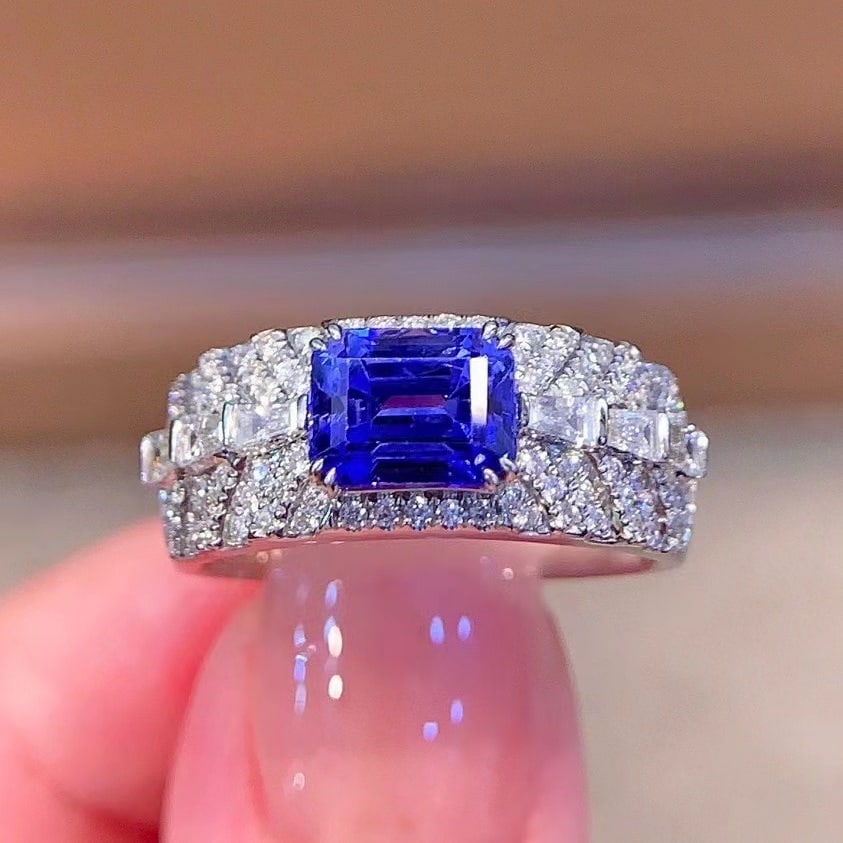 14k Gold 2.74 Ctw Natural Sapphire & Diamond Ring - 2
