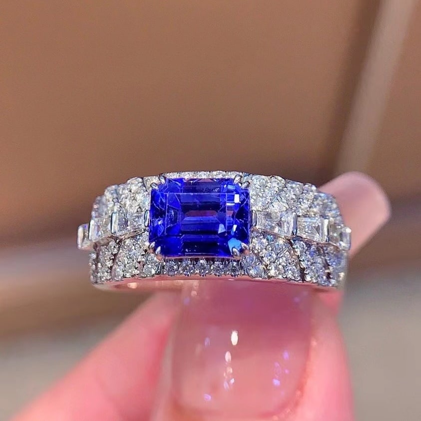 14k Gold 2.74 Ctw Natural Sapphire & Diamond Ring - 5
