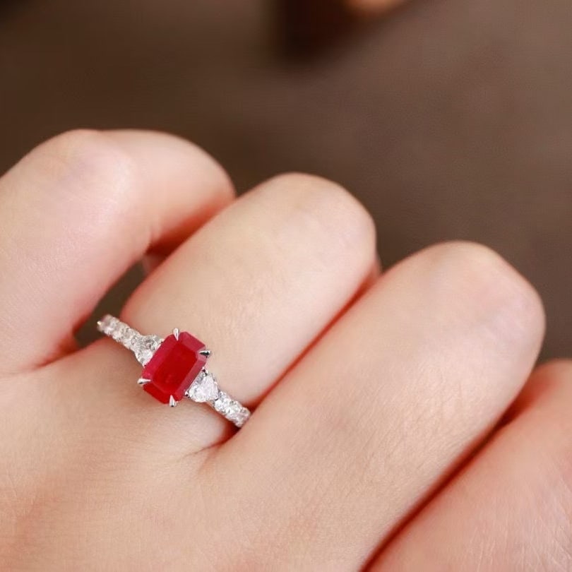 14k Gold 1.5 Ctw Natural Ruby & Diamond Ring - 7