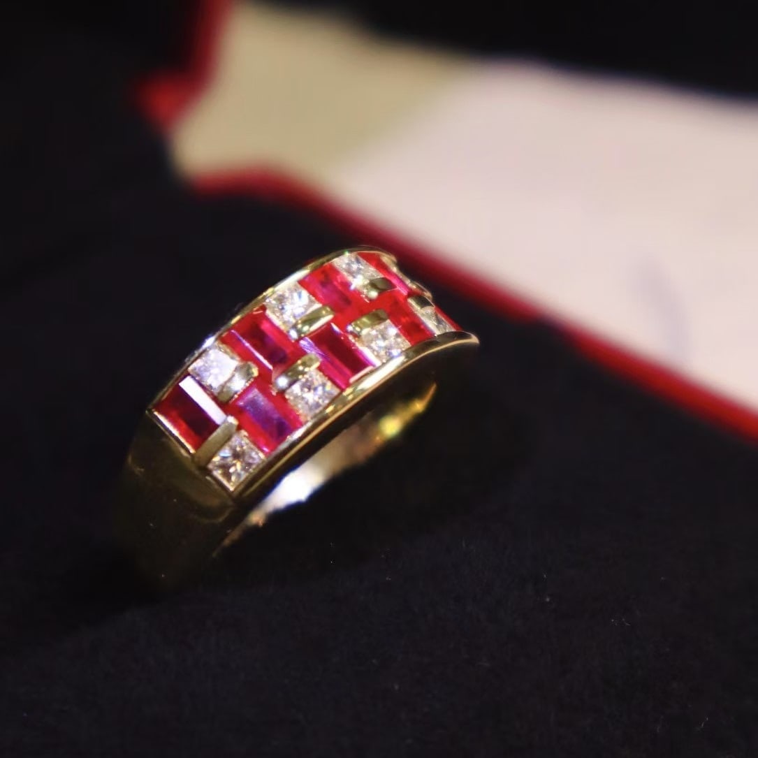 14k Gold 2.12 Ctw Natural Ruby & Diamond Ring - 4