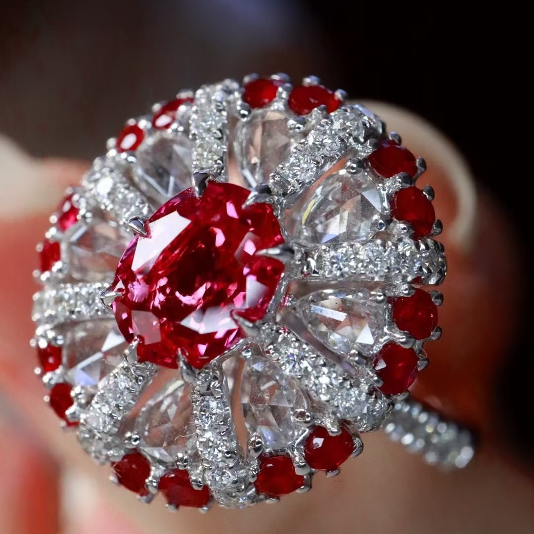 14k Gold 1.91 Ctw Natural Ruby & Diamond Ring - 2
