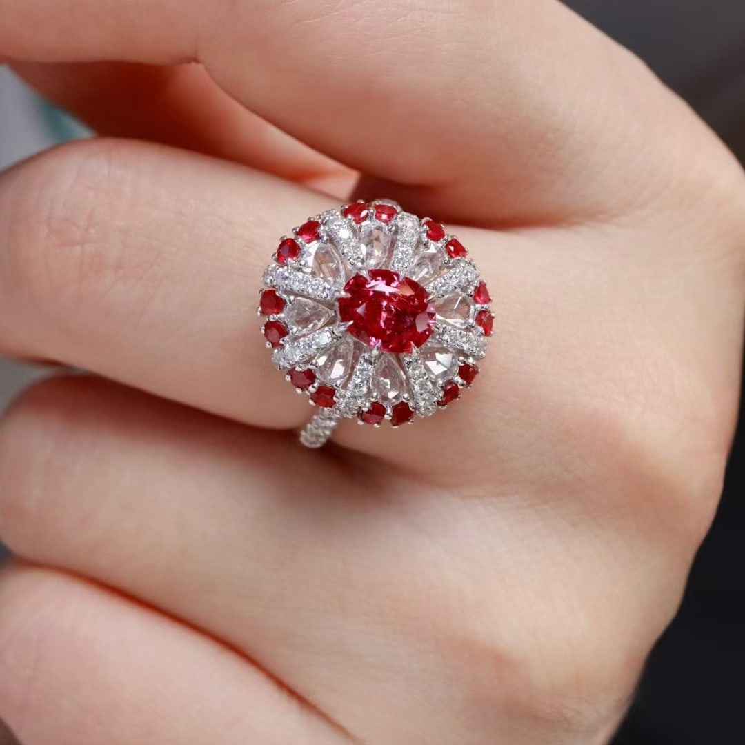 14k Gold 1.91 Ctw Natural Ruby & Diamond Ring - 5