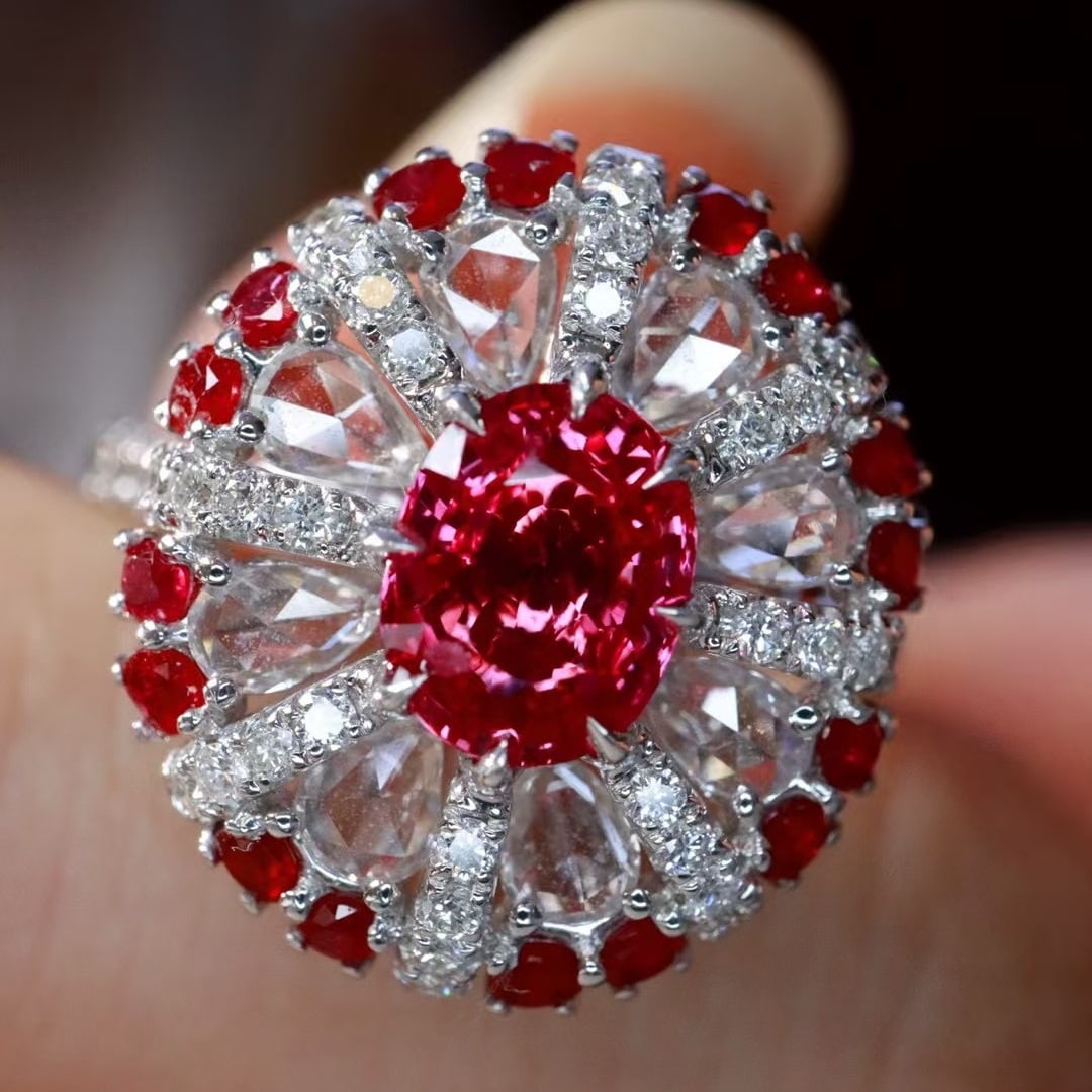 14k Gold 1.91 Ctw Natural Ruby & Diamond Ring - 6