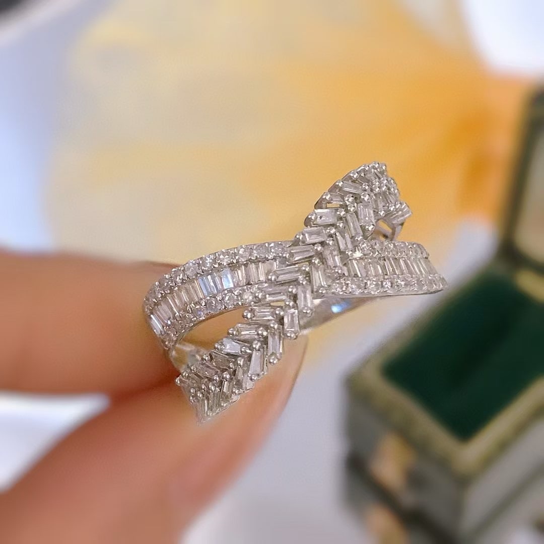 14k Gold 0.75 Ct Natural H Diamond Ring - 2