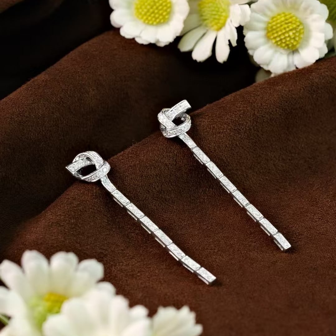 14k Gold 0.5 Ct Natural H Diamond Earrings - 3