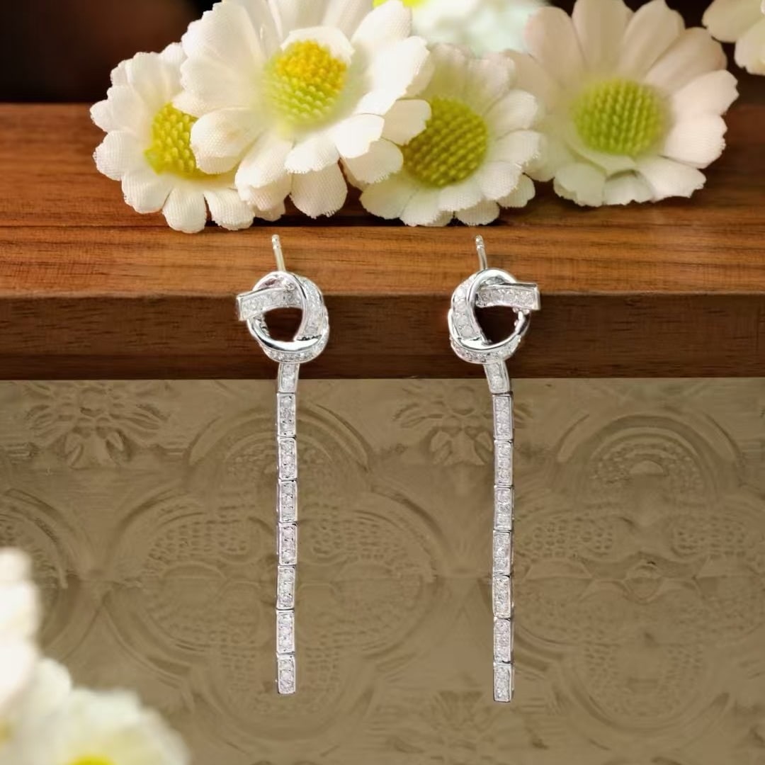 14k Gold 0.5 Ct Natural H Diamond Earrings - 4