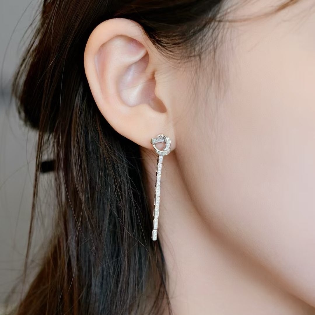 14k Gold 0.5 Ct Natural H Diamond Earrings - 6