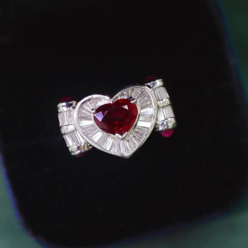 14k Gold 1.85 Ctw Vivid Red Natural Ruby & Diamond Ring - 3