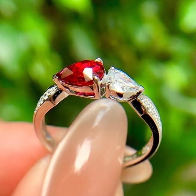 14k Gold 1.15 Ctw Natural Ruby & Diamond Ring - 2