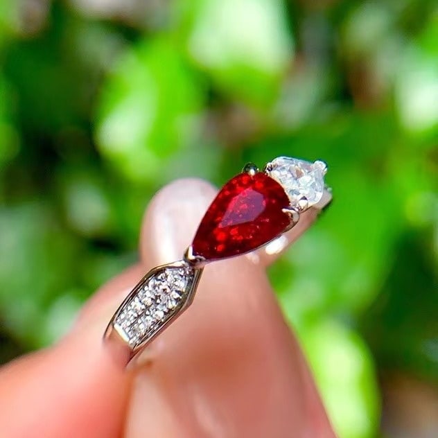 14k Gold 1.15 Ctw Natural Ruby & Diamond Ring - 4