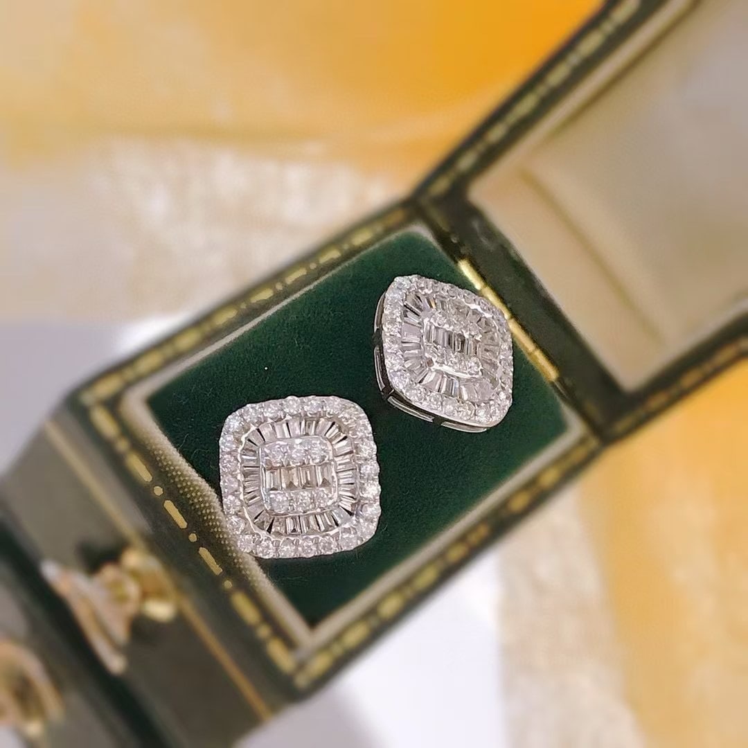 14k Gold 0.7 Ct Natural H Diamond Earrings - 3