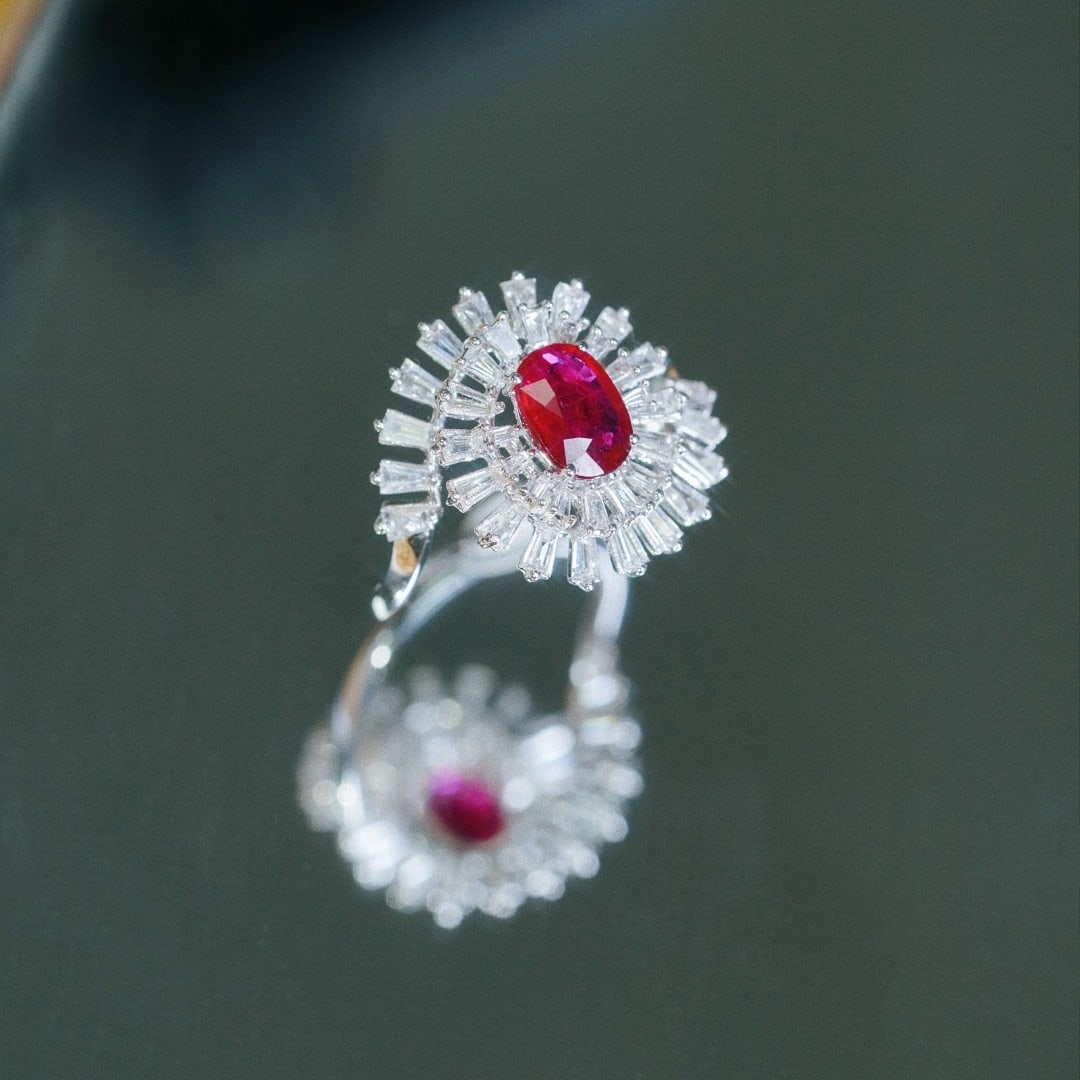 14k Gold 1.60 Ctw Natural Ruby & Diamond Ring (1 of 7)