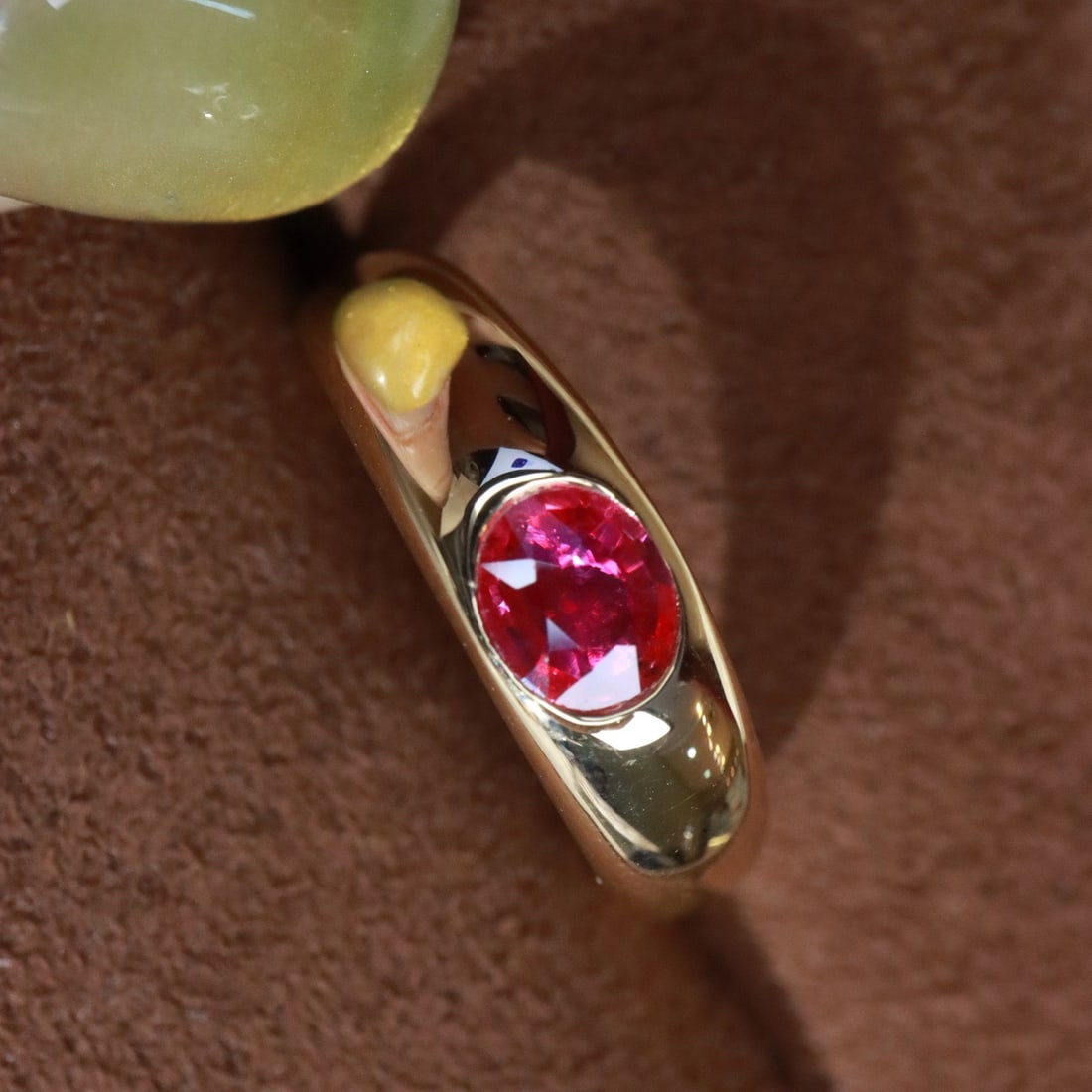 14k Gold 0.38 Ct Natural Ruby Ring - 2
