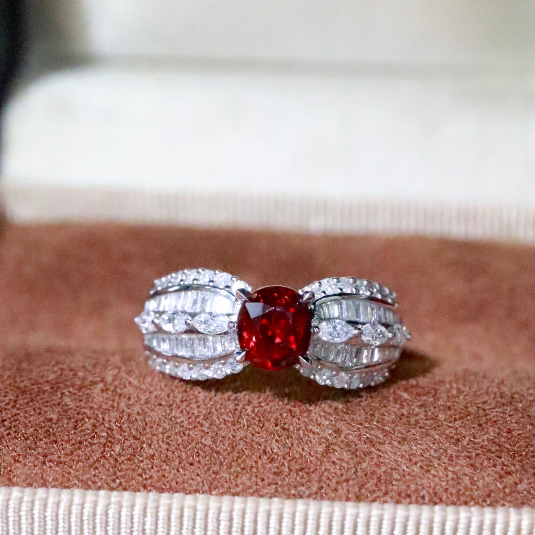 14k Gold 1.75 Ctw Natural Ruby & Diamond Ring: Ref:231148253 // gold content:14k gold // ring size:7. 25us // // main gemstone:ruby // shape:oval // carat weight:1. 08ct // color:red // treatment:natural // // adjacent gemstone 2 : diamond //