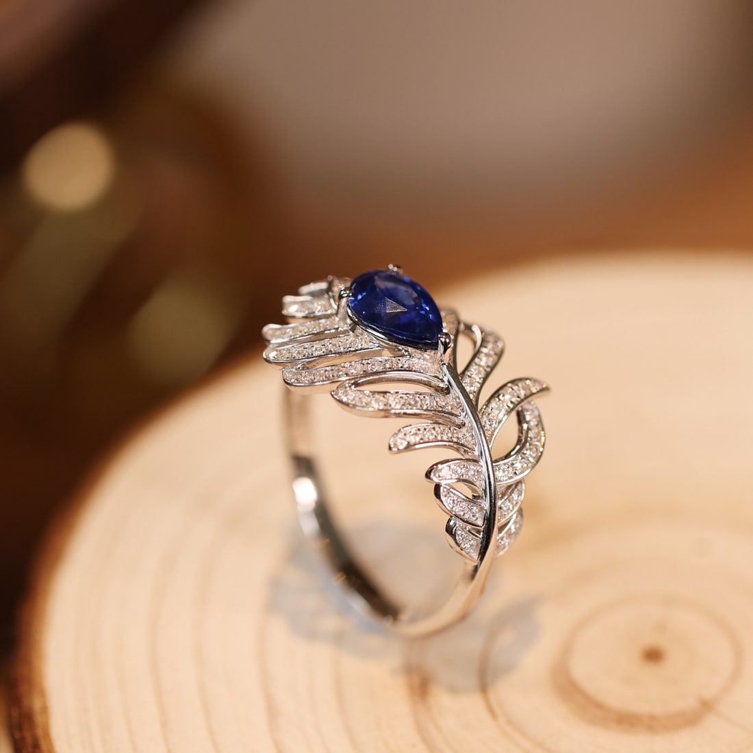 14k Gold 1.30 Ctw Natural Sapphire & Diamond Ring - 4